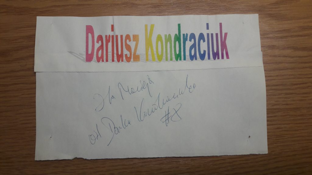 Autograf Dariusza Kondraciuka